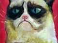 Grumpy cat portrait for friend